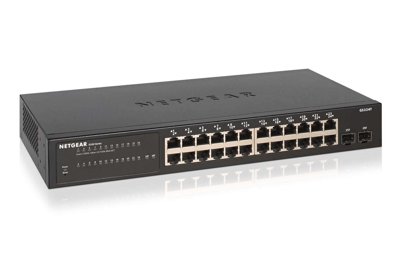 ATC Market NETGEAR S350 Series 24Port Gb Smart Managed Pro Switch, 2 SFP Ports, GS324T