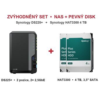 BUNDLE Synology DS225+ a 2x4GB HDD Synology HAT330-4T
