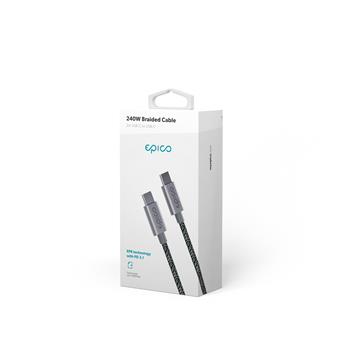 Epico 240W USB-C na USB-C opletený kábel 2m