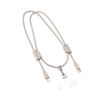 Epico šňůrka na telefon s USB-C kabelem - béžová
