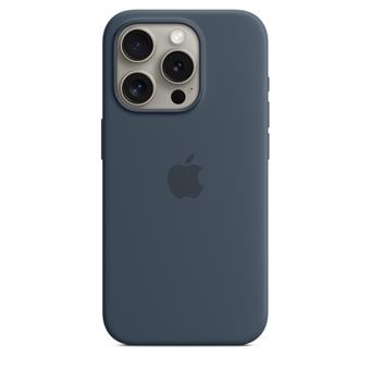 iPhone 15 Pro Silicone Case with MS - Storm Blue