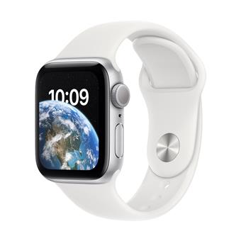 Apple Watch SE/40mm/Silver/Sport Band/White
