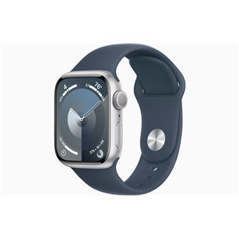 Apple Watch S9/41mm/Silver/Sport Band/Storm Blue/-S/M