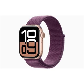 Apple Watch S10/42mm/Rose Gold/Sport Band/Plum
