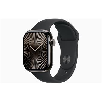 Apple Watch S10 Cell/42mm/Slate Grey/Sport Band/Black/-S/M