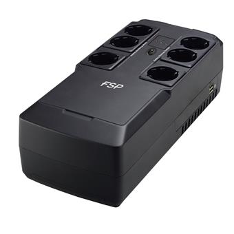 FSP UPS NanoFit 600, 600 VA / 360 W, 2xUSB power, LED, offline