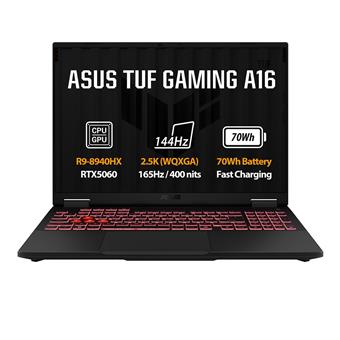 ASUS TUF Gaming A16/FA608PM-QT140WZ/R9-8940HX/16"/2560x1600/32GB/1TB/RTX 5060/W11H/Gray/2R