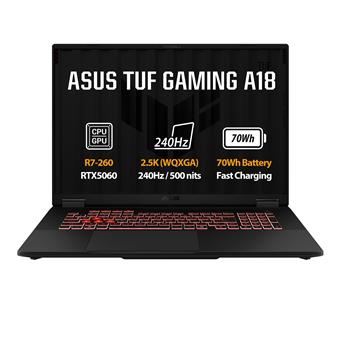 ASUS TUF Gaming A18/FA808UM-S9143Z/R7-260/18"/2560x1600/16GB/512GB/RTX 5060/bez OS/Gray/2R