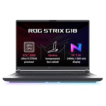 ASUS ROG Strix G18/G815LW-NEBULA003W/U9-275HX/18"/2560x1600/32GB/1TB/RTX 5080/W11H/Gray/2R