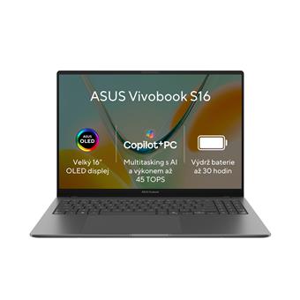 ASUS Vivobook S16/S5608QA/SDX1-26-101/16"/WUXGA/16GB/512GB/Adreno/W11H/Gray/2R