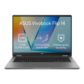 ASUS Vivobook 14 Flip/TP3407SA-OLED548WZ/U5-226V/14"/WUXGA/T/16GB/512GB/Intel int/W11H/Gray/2R