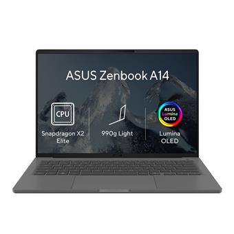 ASUS Zenbook A14 OLED/UX3407NA-OLED205W/SD-X2E-88-100/14"/WUXGA/32GB/512GB/Adreno/W11H/Gray/2R