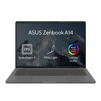ASUS Zenbook A14/UX3407QA-QD612W/SD-X1-26-100/14"/WUXGA/32GB/512GB/Adreno/W11H/Gray/2R