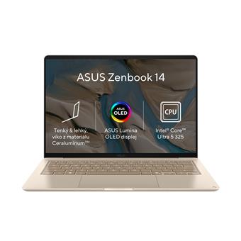 ASUS Zenbook 14/UX3480AA-OLED348W/U5-325/14"/WUXGA/16GB/512GB/Intel int/W11H/Gold/2R