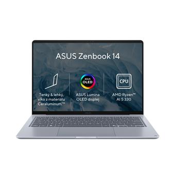 ASUS Zenbook 14/UX3480KA-OLED016/AI5-330/14"/WUXGA/24GB/512GB/AMD int/bez OS/Blue/2R