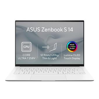 ASUS Zenbook S14 OLED/UX5406SA-OLED720XZ/U7-258V/14"/2880x1800/T/32GB/512GB/Intel int/W11P/White/2R