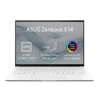 ASUS Zenbook S 14 OLED/UX5406SA-OLED701X/U7-258V/14"/2880x1800/T/32GB/512GB/Intel int/W11P/White/2R