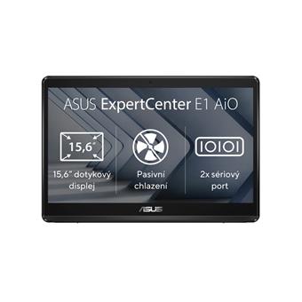 ASUS ExpertCenter/E1 AiO E1600/15,6"/FHD/T/N4500/4GB/128GB SSD/UHD/W11P/Black/2R