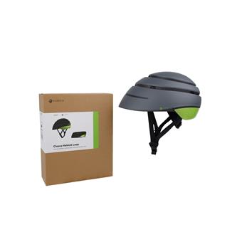 Acer skládací helma šedá se zeleným pruhem,M