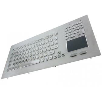 KB020 – Priemyselná nerezová klávesnica s touchpadom do panelu, CZ, USB, IP65