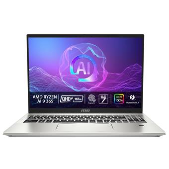 MSI Prestige/A16 AI+ A3HMG/AI9-365/16"/2560x1600/32GB/1TB SSD/AMD int/W11P/Silver/2R