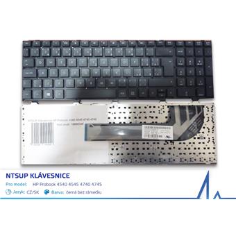 NTSUP Klávesnice HP Probook 4540 4545 4740 4745 černá CZ/SK bez rámečku