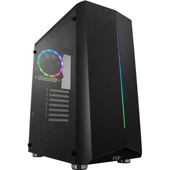 FSP CMT151/Midi Tower/Transpar./Čierna