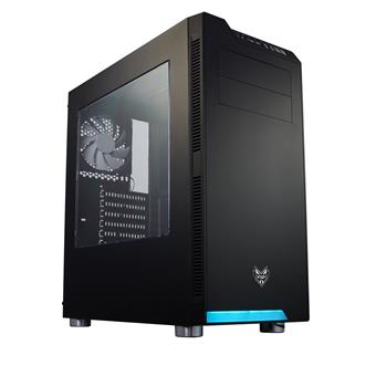 FSP/Fortron ATX Midi Tower CMT240 Black, průhledná bočnice
