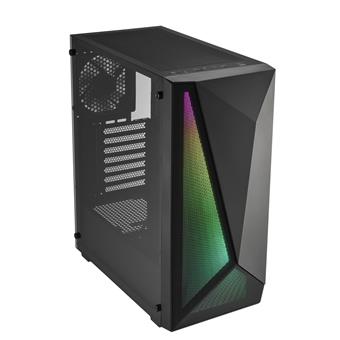 FSP CMT195A/Midi Tower/Transpar./Černá