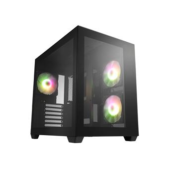 FSP CMT380B/Midi Tower/Transpar./Čierna
