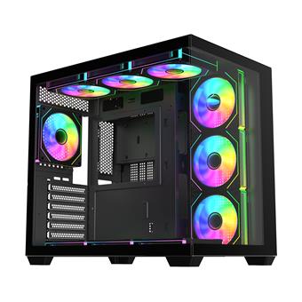 FSP M341-BA/Midi Tower/Transpar./Čierna