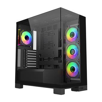 FSP M540-BA/Midi Tower/Transpar./Černá