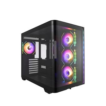 FSP ATX Midi Tower M580-BP/Midi Tower/Transpar./Černá