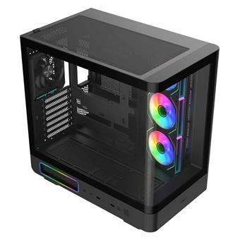 FSP M581-BA/Midi Tower/Transpar./Čierna
