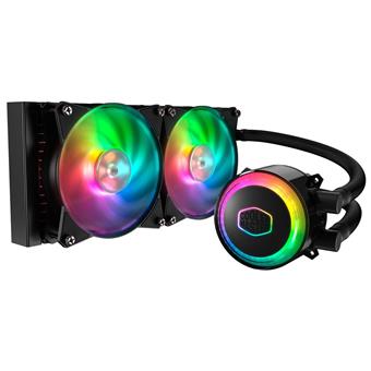 vodní chladič Cooler Master MasterLiquid ML240R RGB, 277mm x 120mm radiátor, 2 x 120mm RGB ventiláto