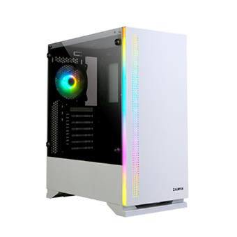case Zalman miditower S5 White, ATX/mATX/Mini-ITX, bez zdroje, 1×RGB ventilátor, USB3.0, bílá