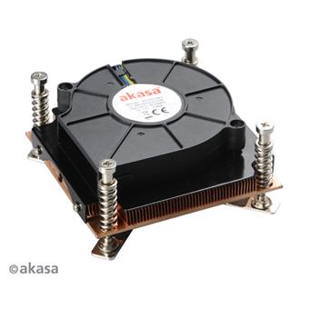 AKASA chladič CPU - 1U měděný - Intel - aktivní