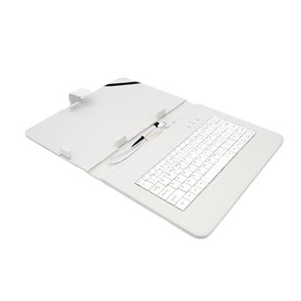 AIREN AiTab Leather Case 4 with USB Keyboard 10" WHITE (CZ/ SK/DE/UK/US.. layout)