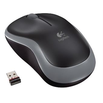 Logitech M185 nano/Kancelářská/Optická/1 000DPI/Bezdrátová USB/Šedá