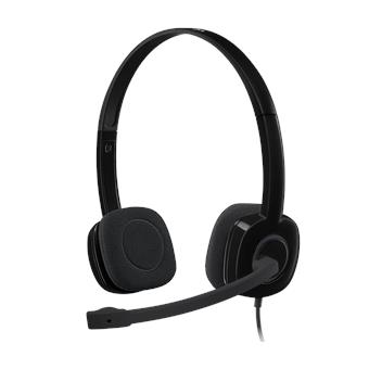 Logitech H151/Stereo/Jack/Drát/Černá