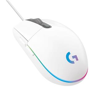 Logitech G203 Gen2/Herná/Optická/Pre pravákov/8 000 DPI/Drôtová USB/Biela