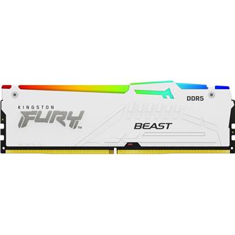 Kingston FURY Beast/DDR5/64GB/5200MHz/CL40/4x16GB/RGB/White