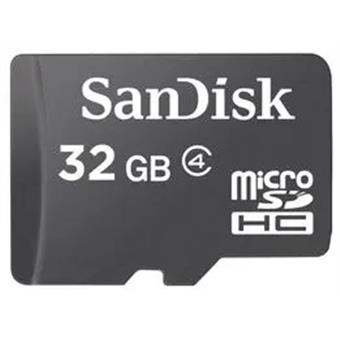 Sandisk/micro SDHC/32GB/Class 4/+ Adaptér/Černá