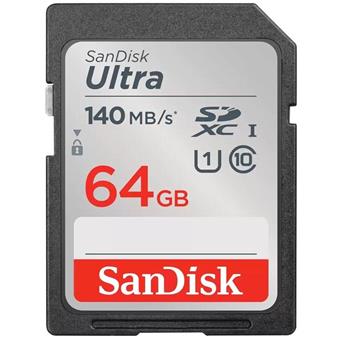 SanDisk Ultra/SDXC/64GB/140MBps/UHS-I U1 / Class 10/Černá