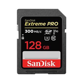 SanDisk  Extreme PRO/SDXC/128GB/300MBps/UHS-II U3 / Class 10/Černá