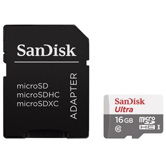 SanDisk Ultra microSDHC 16GB 80MB/s + adaptér