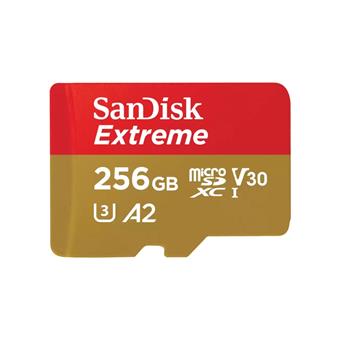 SanDisk Extreme/micro SDXC/256GB/190MBps/UHS-I U3 / Class 10/+ Adaptér