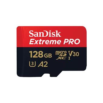 SanDisk Extreme PRO/micro SDXC/128GB/UHS-I U3 / Class 10/+ Adaptér