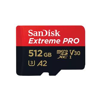 SanDisk Extreme PRO/micro SDXC/512GB/UHS-I U3 / Class 10/+ Adaptér