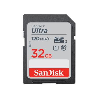 SanDisk Ultra/SDHC/32GB/120MBps/UHS-I U1 / Class 10/Černá